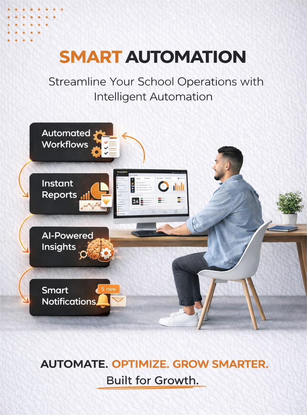 School ERP Automation Dashboard Interface